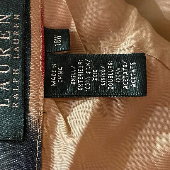 LRL Ralph Lauren IKAT Maasai SILK Skirt Women’s Plus SIZE 18 Abstract Skirt - Picture 10 of 11